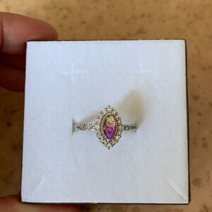 Bomb Party ring size 8. NWT lab created purple yellow bi color tourmaline.